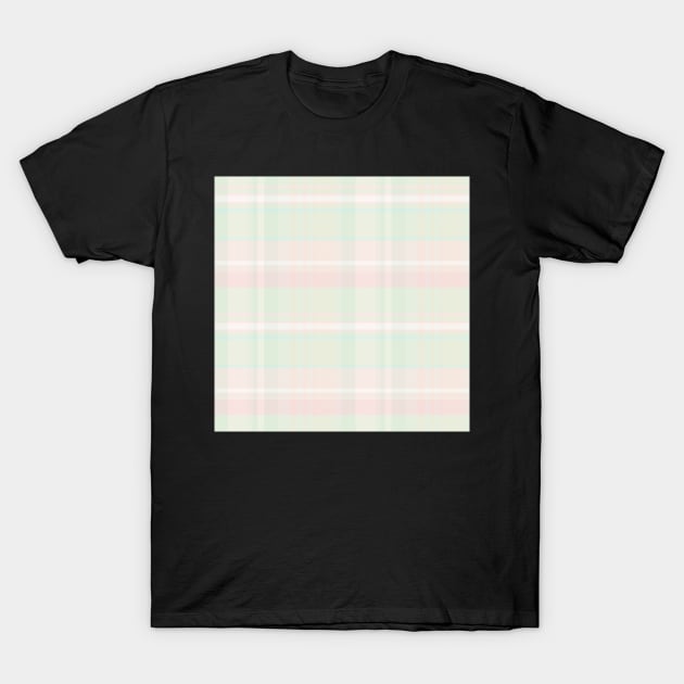 Pastel Aesthetic Iona 1 Hand Drawn Textured Plaid Pattern T-Shirt by GenAumonier